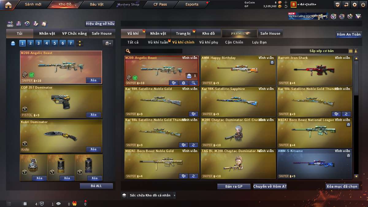 shop acc cf uy tin gia re